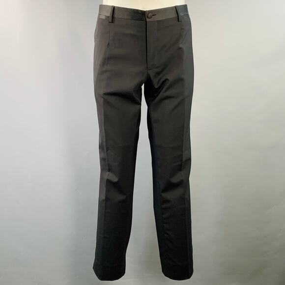 DOLCE & GABBANA Size 38 Black Wool Blend Peak Lapel Tuxedo - Picture 5 of 13